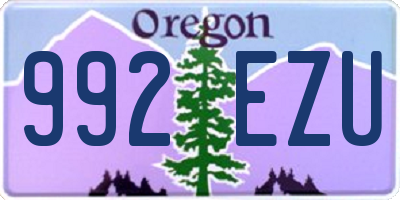 OR license plate 992EZU