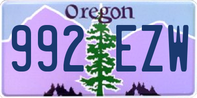 OR license plate 992EZW