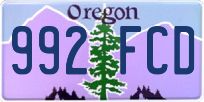 OR license plate 992FCD