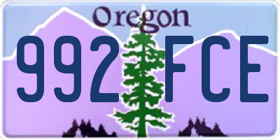 OR license plate 992FCE