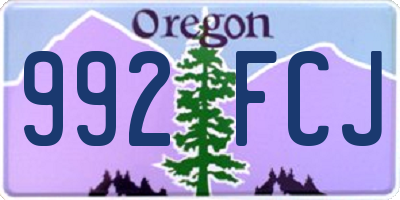 OR license plate 992FCJ