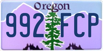 OR license plate 992FCP
