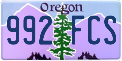 OR license plate 992FCS