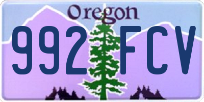 OR license plate 992FCV