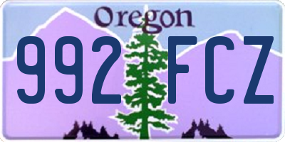 OR license plate 992FCZ