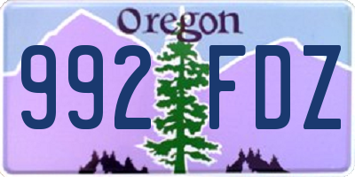 OR license plate 992FDZ