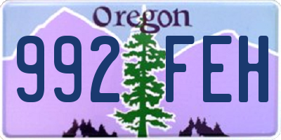 OR license plate 992FEH