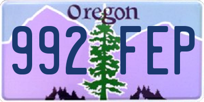 OR license plate 992FEP