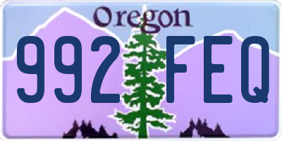 OR license plate 992FEQ