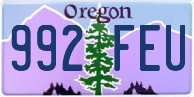 OR license plate 992FEU
