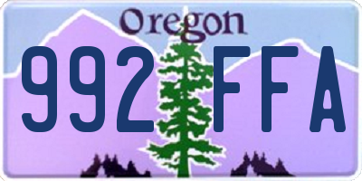 OR license plate 992FFA