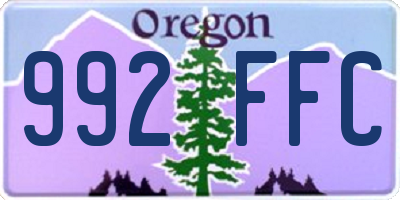 OR license plate 992FFC