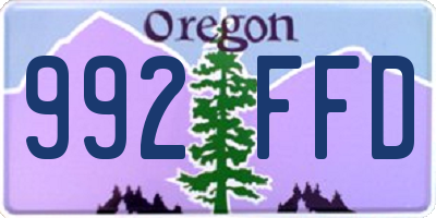 OR license plate 992FFD