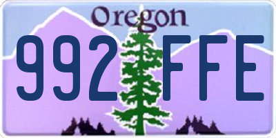 OR license plate 992FFE