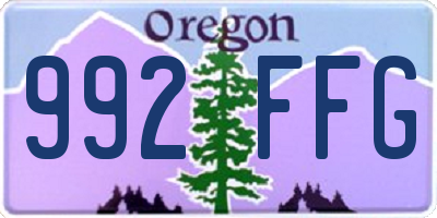 OR license plate 992FFG