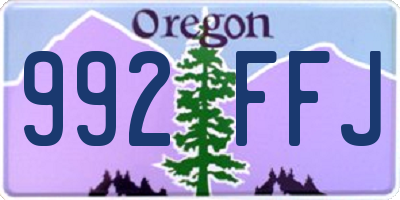 OR license plate 992FFJ