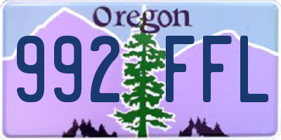 OR license plate 992FFL