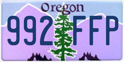 OR license plate 992FFP