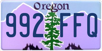 OR license plate 992FFQ