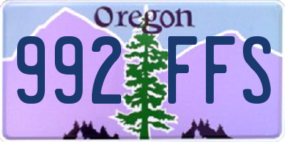 OR license plate 992FFS