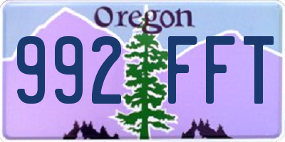 OR license plate 992FFT