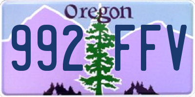 OR license plate 992FFV