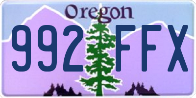 OR license plate 992FFX