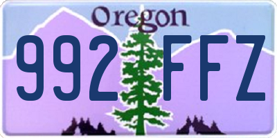 OR license plate 992FFZ