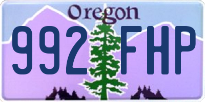 OR license plate 992FHP
