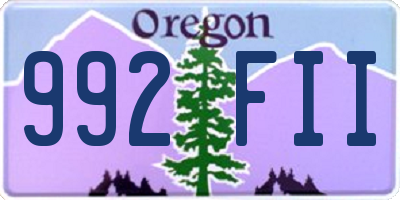 OR license plate 992FII