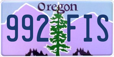OR license plate 992FIS