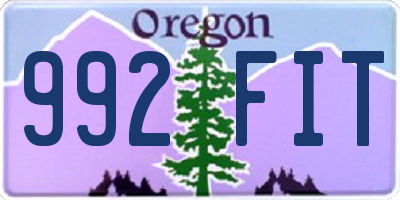 OR license plate 992FIT