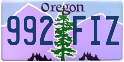 OR license plate 992FIZ