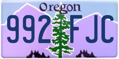 OR license plate 992FJC
