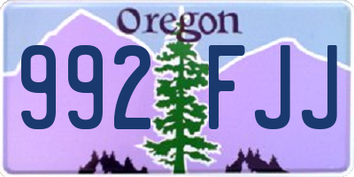 OR license plate 992FJJ