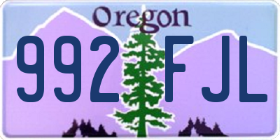 OR license plate 992FJL