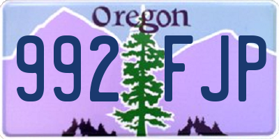 OR license plate 992FJP