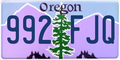 OR license plate 992FJQ