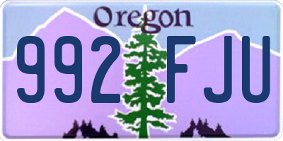 OR license plate 992FJU