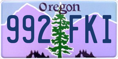 OR license plate 992FKI