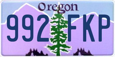 OR license plate 992FKP