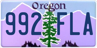 OR license plate 992FLA