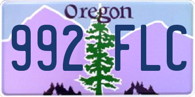 OR license plate 992FLC