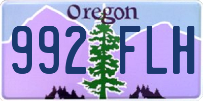 OR license plate 992FLH