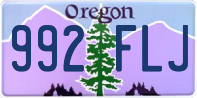 OR license plate 992FLJ