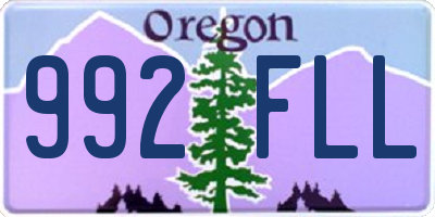 OR license plate 992FLL