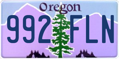 OR license plate 992FLN