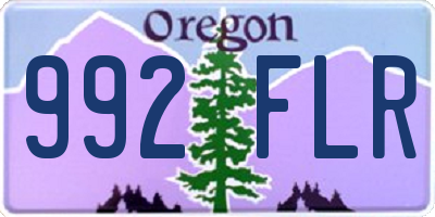 OR license plate 992FLR