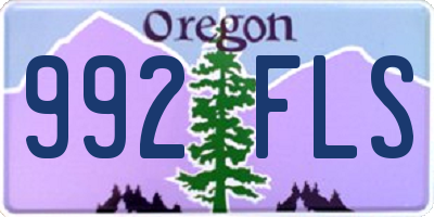 OR license plate 992FLS