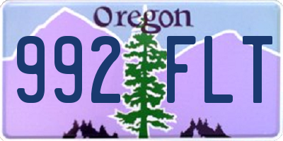 OR license plate 992FLT